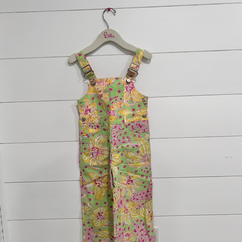 Lilly Pulitzer overalls - Green and Pink